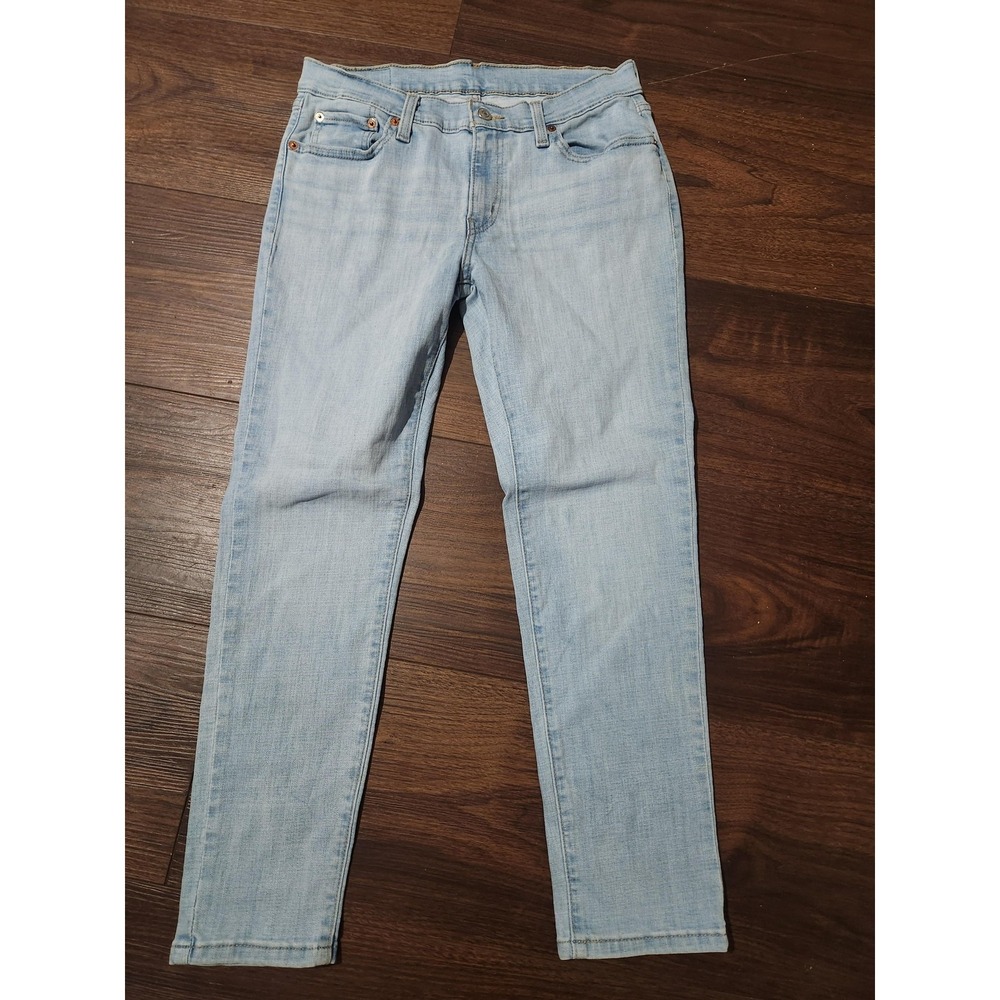 Levi's Jeans Womens 29x27 Blue Light Wash Mid‎ Rise Skinny Stretch Denim Pants